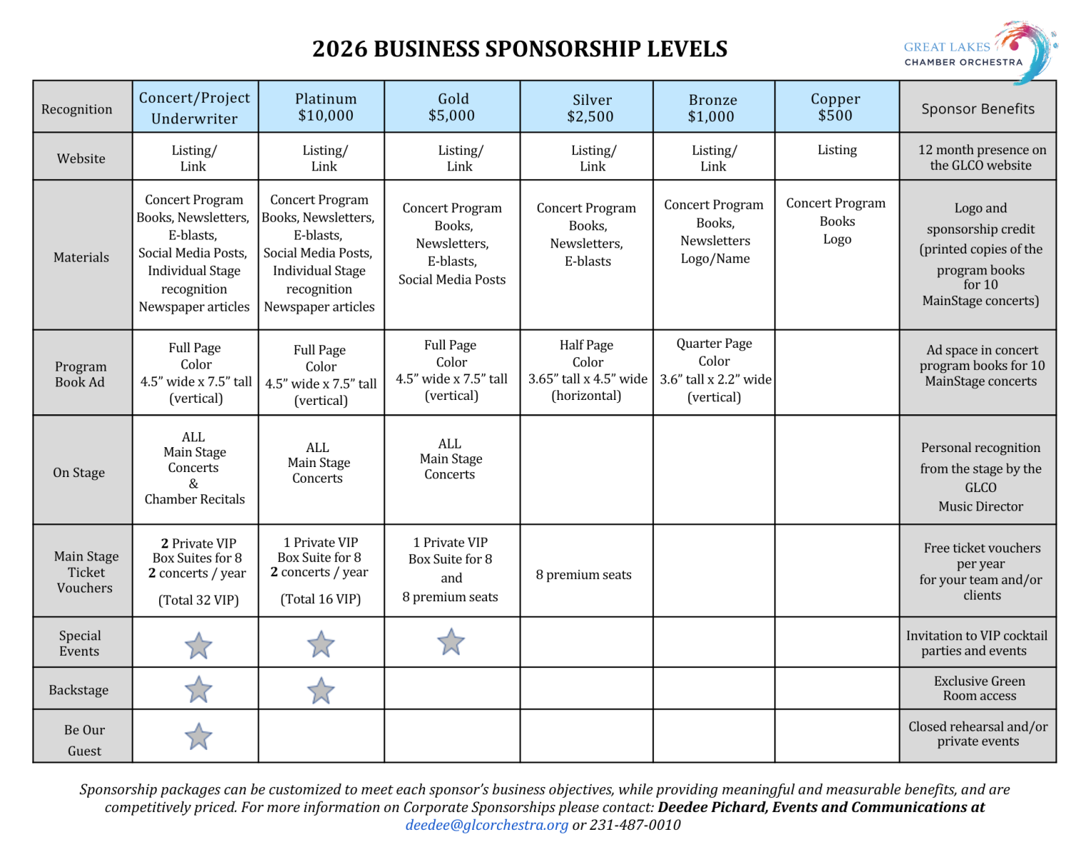 2026 GLCO Sponsorships
